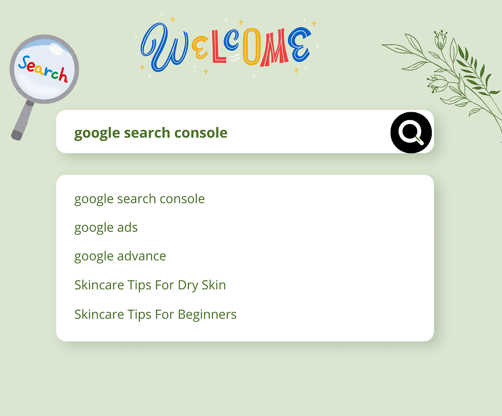 WELCOME google search console (search bar ke andar)google search consolegoogle adsgoogle advanceSkincare Tips for Dry Skin Skincare Tips for Beginners